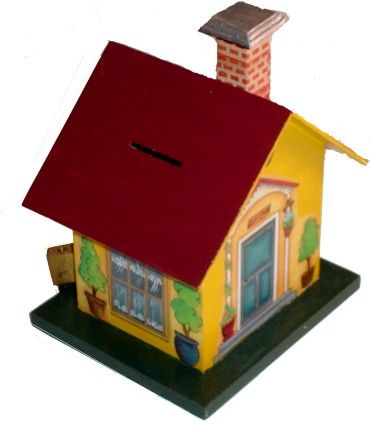 Cofrinho em forma de casinha